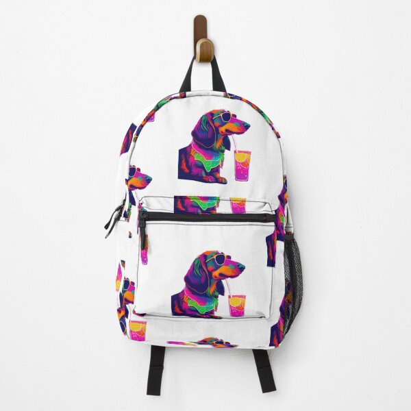 Item preview, Funny Dachshund Design Sticker Dog Tropical Summer Vacay Mode Vacation designed and sold by reddrive88.