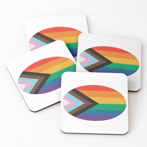 Item preview, Progress Pride Flag Oval designed and sold by ami.creations.