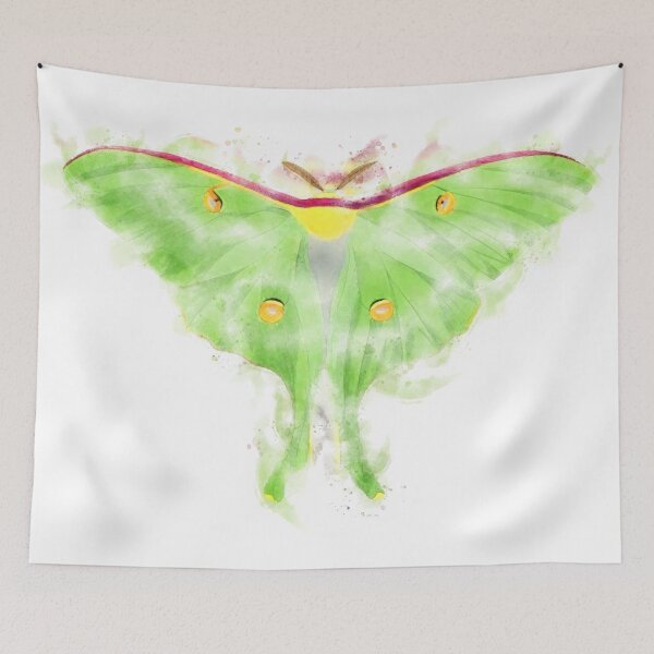 Item preview, Luna Moth Watercolour Artwork designed and sold by Typeglyphs.