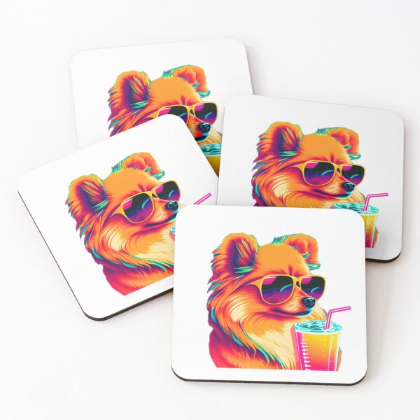 Item preview, Funny Pomeranian Design Sticker Dog Tropical Summer Vacay Mode Vacation designed and sold by reddrive88.