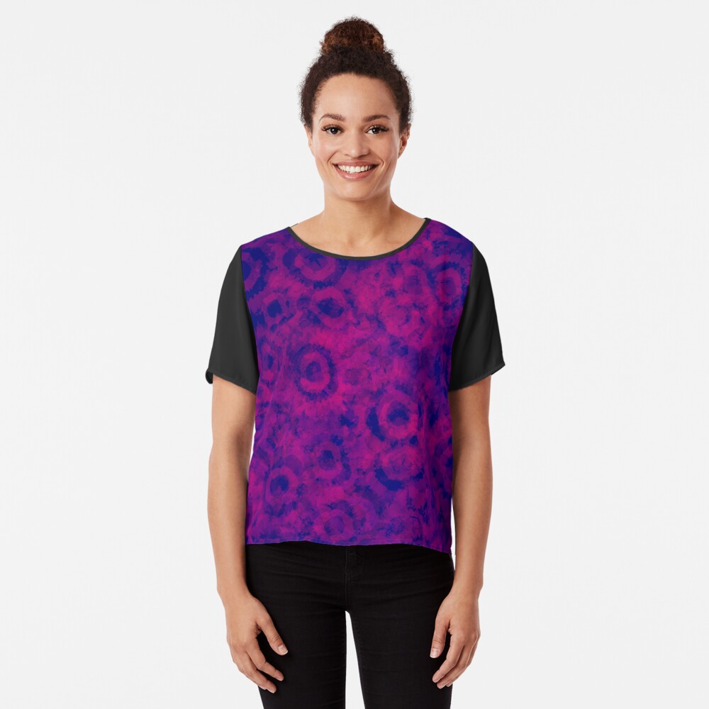 Pink Sunburst Chiffon Top