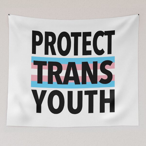 Item preview, Protect Trans Youth 3.0 (trans flag edition) designed and sold by Thelittlelord.