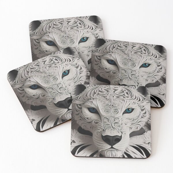 Item preview, PaperCut White Panther designed and sold by Damitan.
