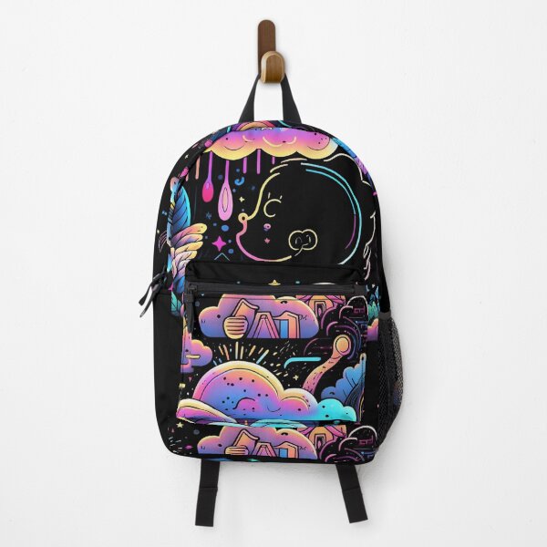 Item preview, "Colorful Skies in Digital Space" - A Stunning Computer Graphics Illustration of a Black Background with Clouds and Stars. designed and sold by digitaldreamHD.