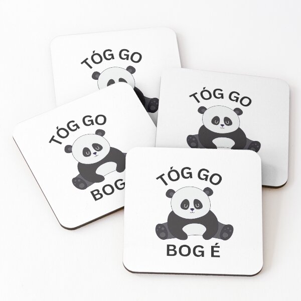 Item preview, Tóg Go Bog é Irish Language Gaeilge Cute Panda designed and sold by Irishprints.