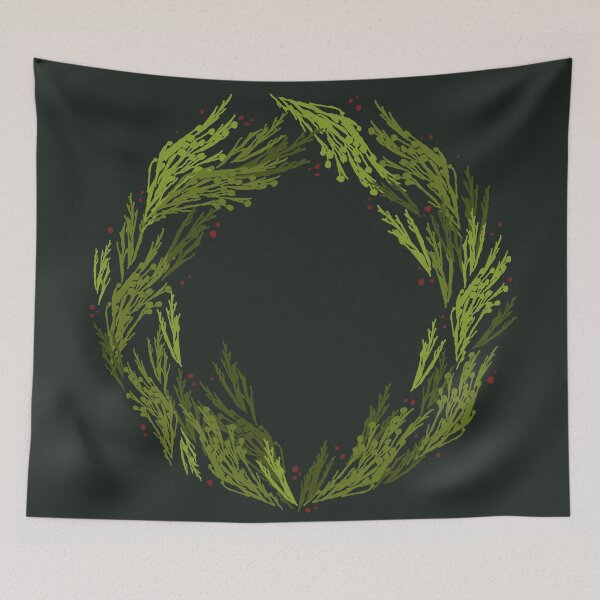 Item preview, Green Pine Wreath designed and sold by inkblotcreative.