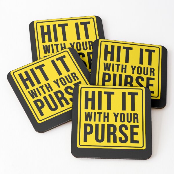Item preview, Funny hit it with your purse construction phrase humor designed and sold by DisenyosDeMike.