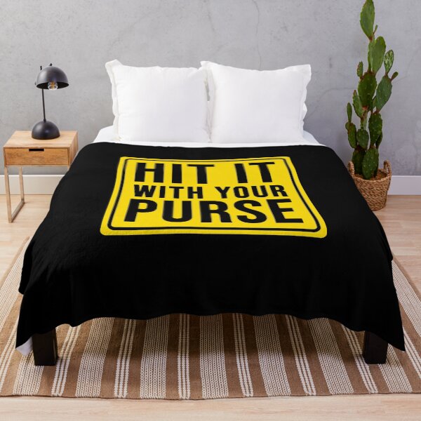 Item preview, Funny hit it with your purse construction phrase humor designed and sold by DisenyosDeMike.