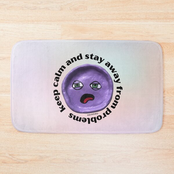 Artikelvorschau, Keep Calm and Stay Away From Problems Purple Blob Dude, Aesthetic Pastel | lilsboobthangs entworfen und verkauft von lilsboobthangs.