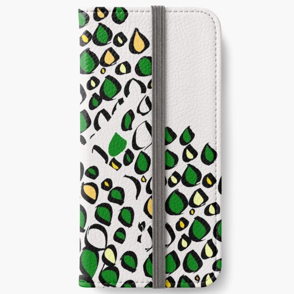 Raindrop clusters green yellow iPhone Wallet