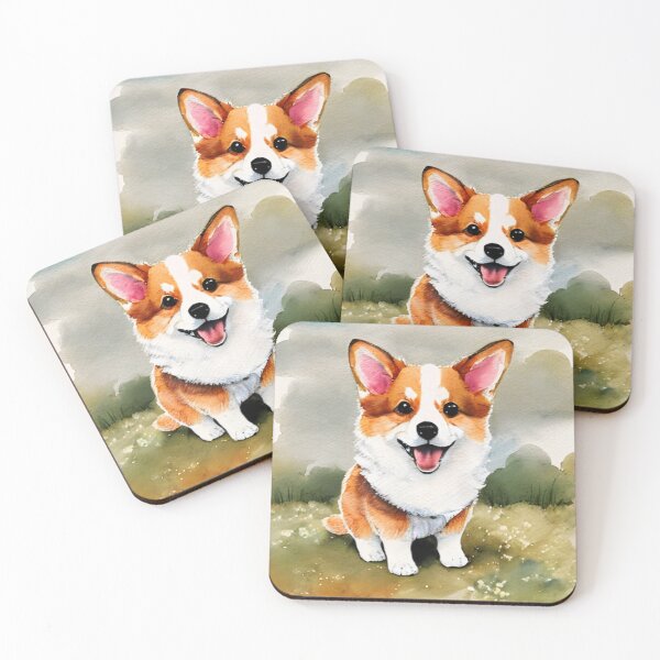 Item preview, Cute Corgi Puppy Art 5 designed and sold by cutiepeaupies.