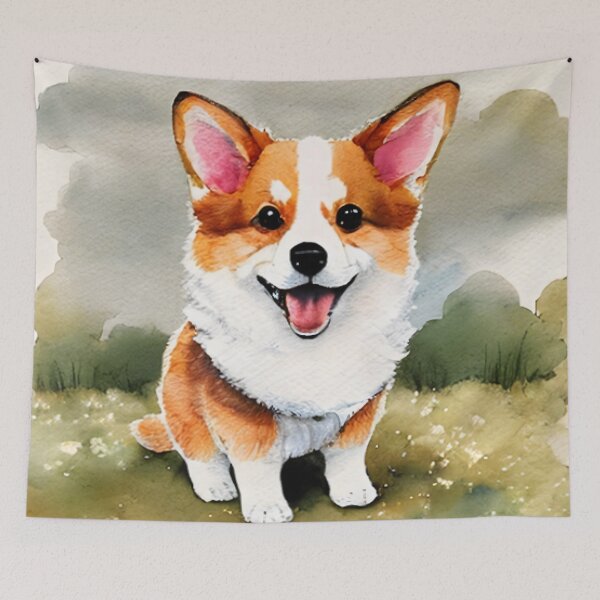 Item preview, Cute Corgi Puppy Art 5 designed and sold by cutiepeaupies.