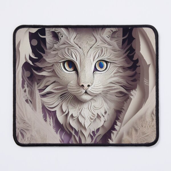 Item preview, PaperCut White Cat designed and sold by Damitan.