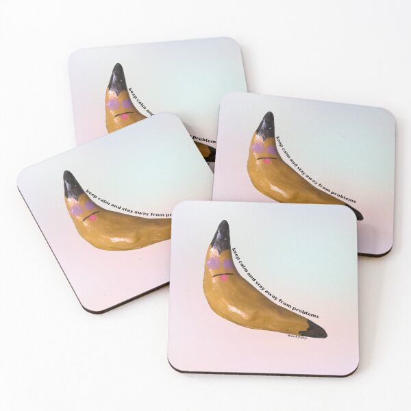 Item preview, Keep Calm and Stay Away From Problems Crazy Banana Dude, Aesthetic Pastel | lilsboobthangs designed and sold by lilsboobthangs.
