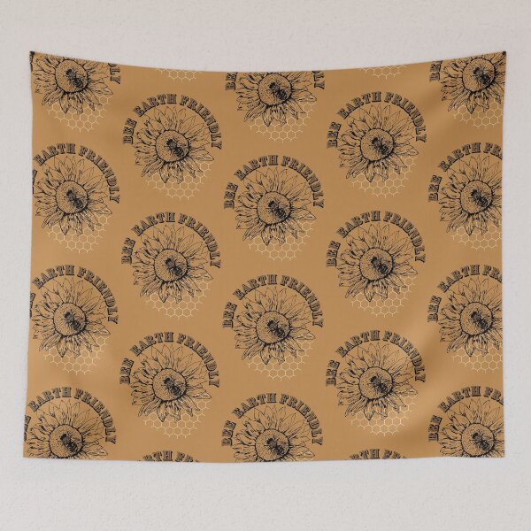 Item preview, Be Earth Friendly Bee and Honeycomb honey bee, vegan, vegetarian, conversationalists earth recycle positive design designed and sold by tranquilbeach.