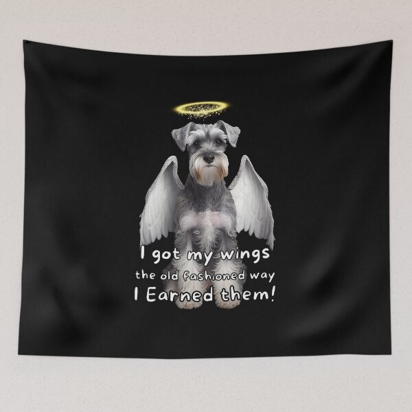 Item preview, Angel dogs - Miniature Schnauzer designed and sold by SteampunkMoai.