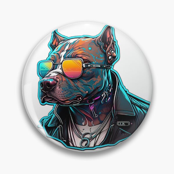 Item preview, CyberPunk Pitbull #2 designed and sold by OregonArtForAll.