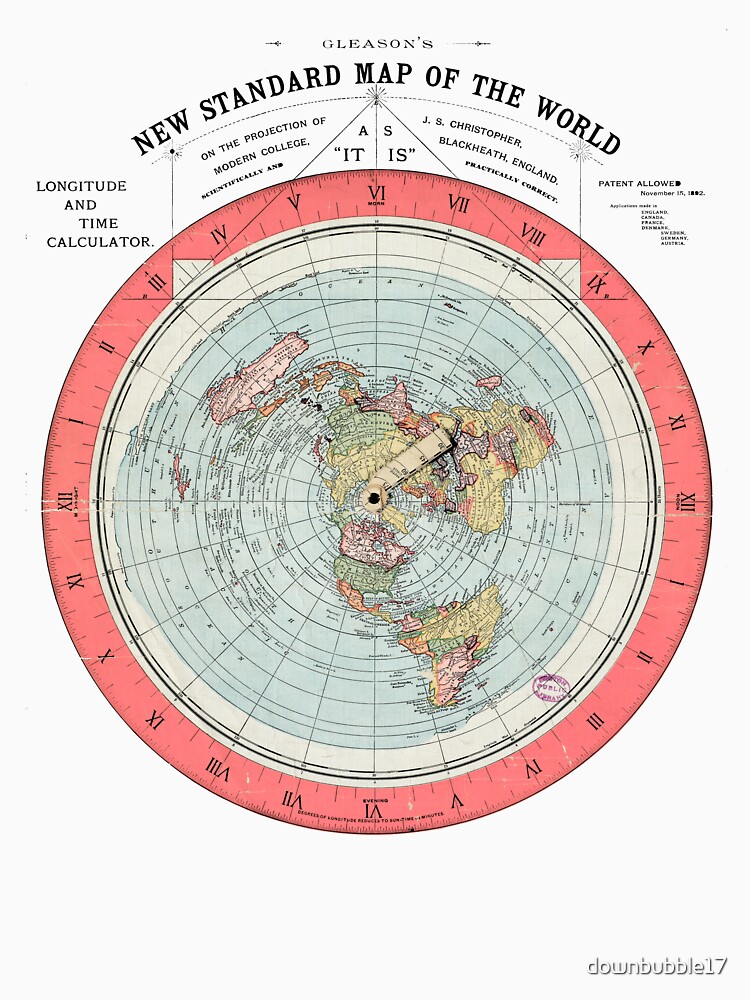 flat earth society world map