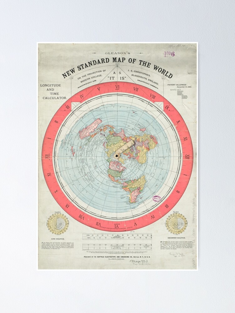 flat earth society map