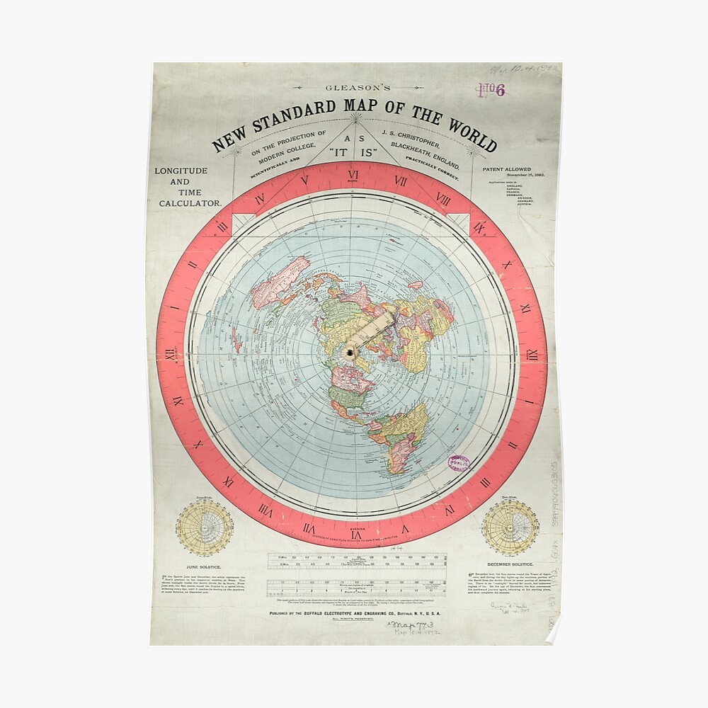 flat earth society map
