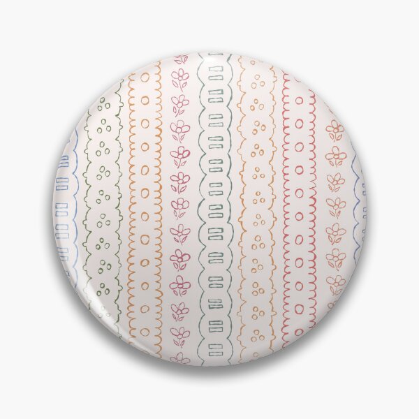 Item preview, Colourful delicate broderie anglaise on pale cream designed and sold by FrancesPoff.