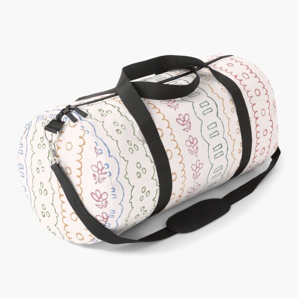 Item preview, Colourful delicate broderie anglaise on pale cream designed and sold by FrancesPoff.
