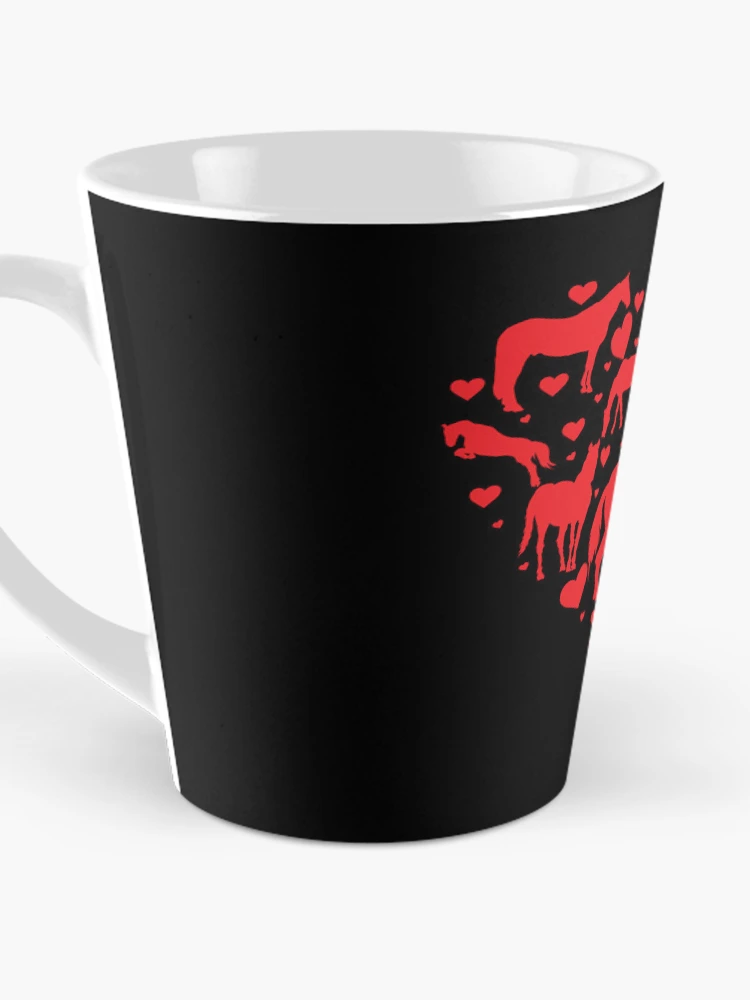 Aperçu 3 sur 4. Mug à café avec l'œuvre Love Horses Horse Equestrian Horse Heart Horse Valentine Gear créée et vendue par DynamicDesign.
