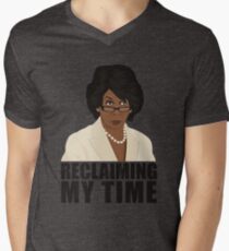 Camiseta de cuello en V Maxine Reclaiming My Time T-shirt Funny Political Tee Quote