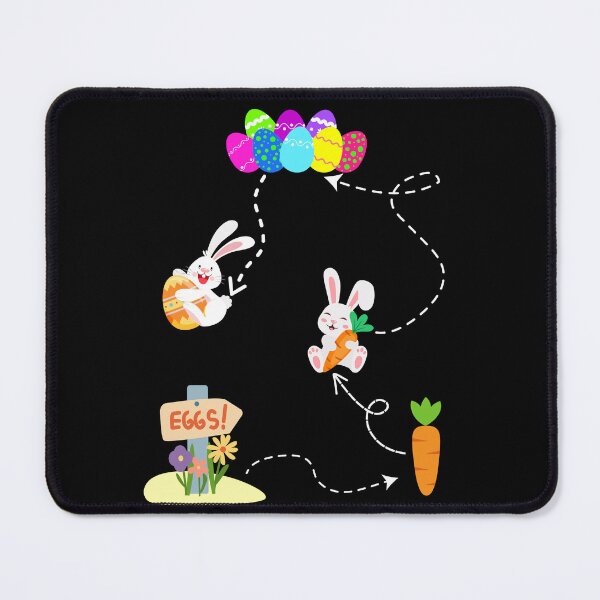 Item preview, Bunny hides easter egg on Easter trail to colorful Easter eggs and Easter carrot designed and sold by Artstastic.