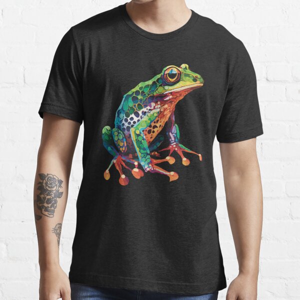 Colorful Frog Pop Art Style T-shirt, Frog Lover Shirt, Frog Gifts,  Herpetology T-shirt Gifts, Herpetologist Gifts Shirt Essential T-Shirt for  Sale