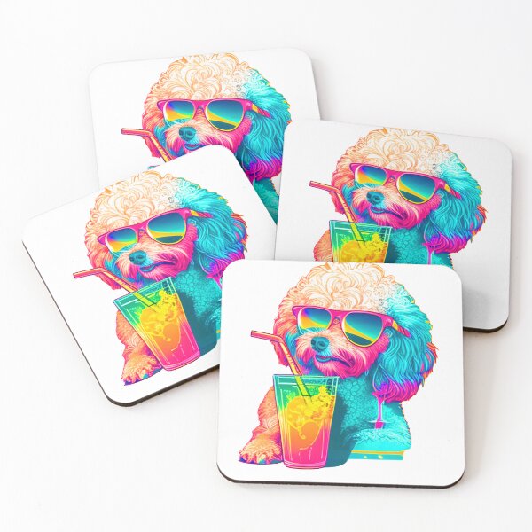 Item preview, Funny Toy Poodle Design Sticker Dog Tropical Summer Vacay Mode Vacation designed and sold by reddrive88.