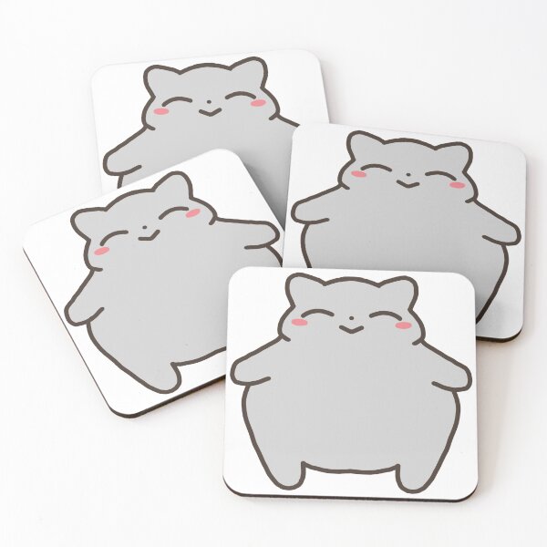 Item preview, White Chubby Kitty designed and sold by ahahaitsart.