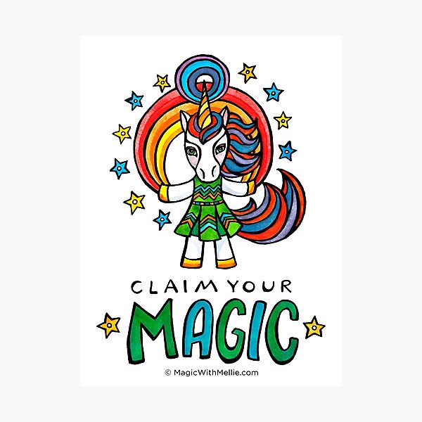 Claim Your Magic - Unicorn - Animals of Inspiration series Photographic Print