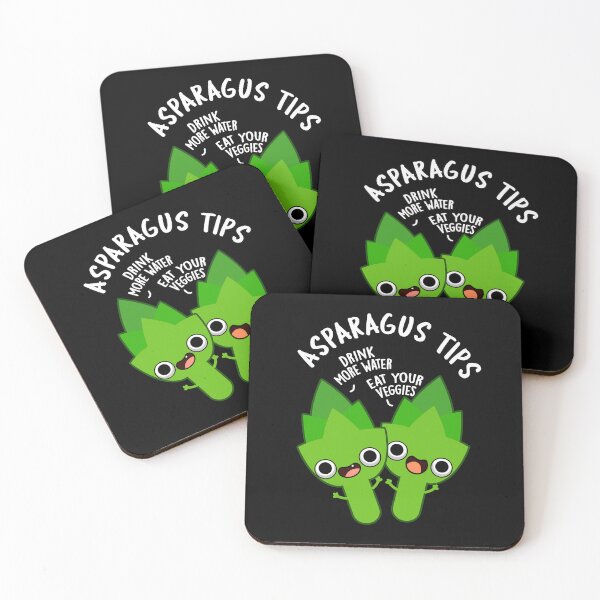 Item preview, Asparagus Tips Funny Veggie Puns (Dark BG) designed and sold by punnybone.
