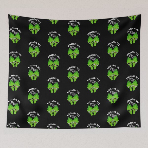 Item preview, Asparagus Tips Funny Veggie Puns (Dark BG) designed and sold by punnybone.