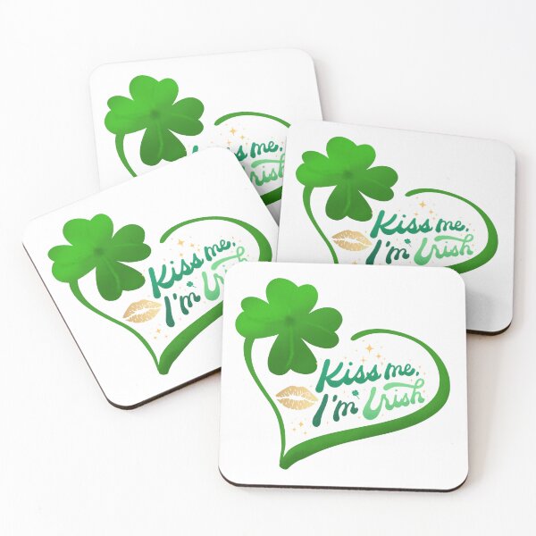 Item preview, Kiss Me I'm Irish Shamrock Heart designed and sold by PixxysPlace.