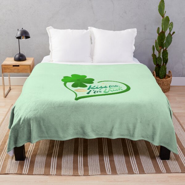 Item preview, Kiss Me I'm Irish Shamrock Heart designed and sold by PixxysPlace.