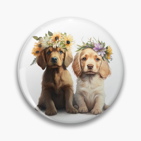 Item preview, Perros Y Pintura Al Óleo Estilo Flor en Venta designed and sold by Lobory.