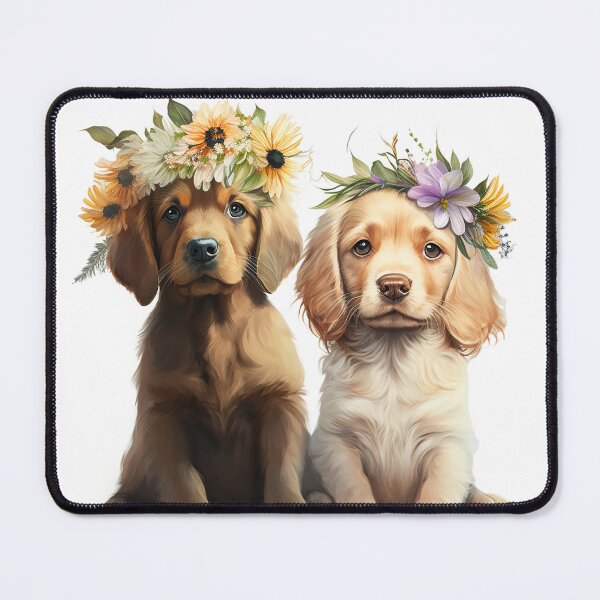 Item preview, Perros Y Pintura Al Óleo Estilo Flor en Venta designed and sold by Lobory.