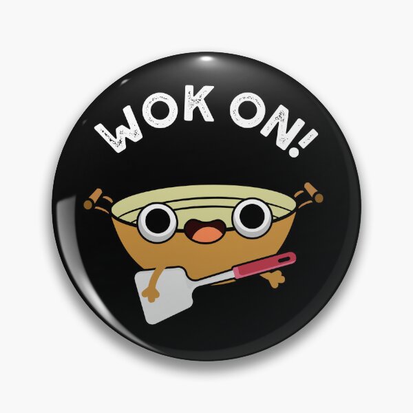 Item preview, Wok On Chinese Funny Rock Puns (Dark BG) designed and sold by punnybone.