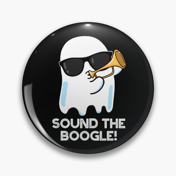 Item preview, Sound The Boogle Bugle Funny Ghost Puns (Dark BG) designed and sold by punnybone.
