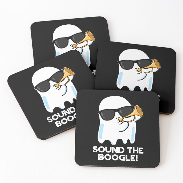 Item preview, Sound The Boogle Bugle Funny Ghost Puns (Dark BG) designed and sold by punnybone.