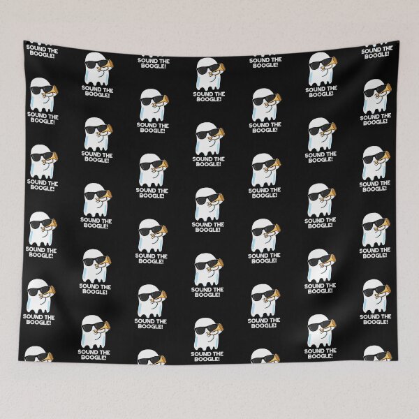 Item preview, Sound The Boogle Bugle Funny Ghost Puns (Dark BG) designed and sold by punnybone.