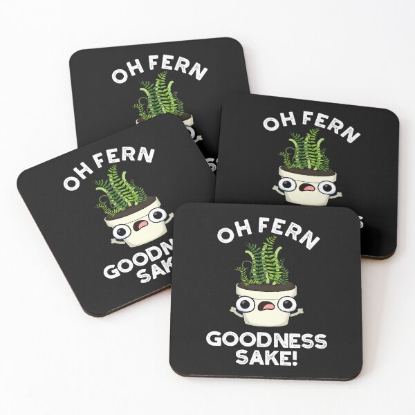Item preview, Fern Goodness Sake Funny Plant Puns  (Dark BG) designed and sold by punnybone.