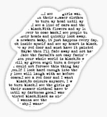 Rolling Stones - Paint it black Lyrics white Sticker