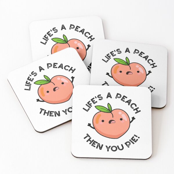 Item preview, Life's A Peach Then You Pie Funny Fruit Puns  designed and sold by punnybone.