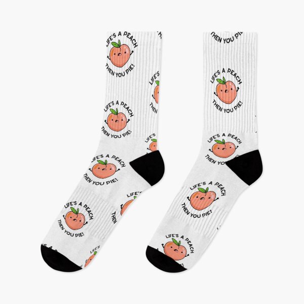 Item preview, Life's A Peach Then You Pie Funny Fruit Puns  designed and sold by punnybone.