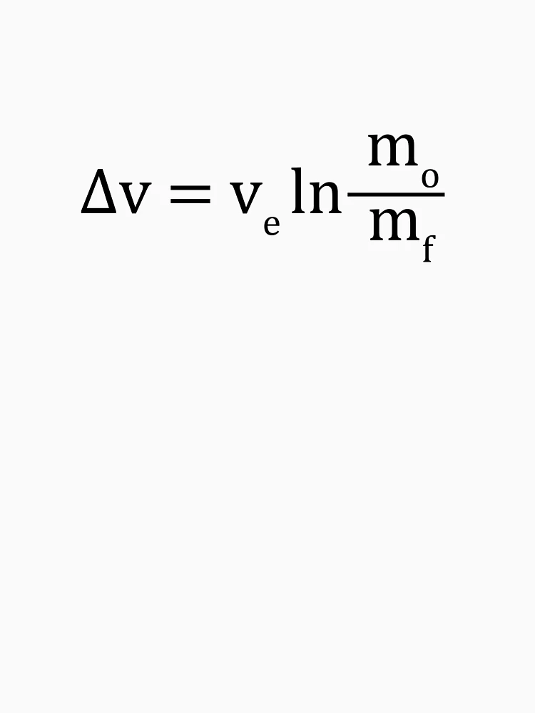 トップス TSIOLKOVSKY ROCKET EQUATION TSHIRT 2908T Tsiolkovsky rocket equation