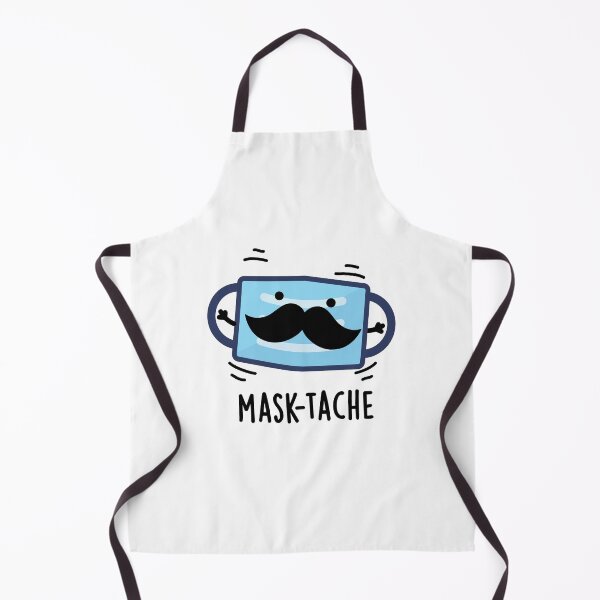 Aperçu de l'œuvre Mask-tache Moustache Funny Mask Puns créée et vendue par punnybone.