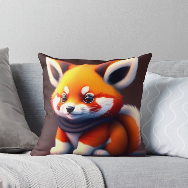 Aperçu de l'œuvre Petit Panda Rouge Avec Syal Violet créée et vendue par ChibiMavis.